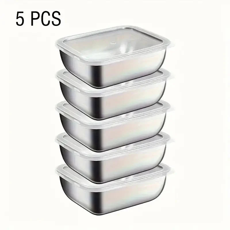 Stainless Steel Food Storage Stackable Meal Prep Containers