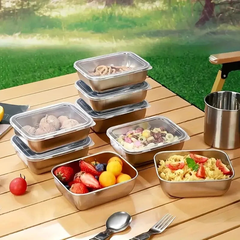 Stainless Steel Food Storage Stackable Meal Prep Containers