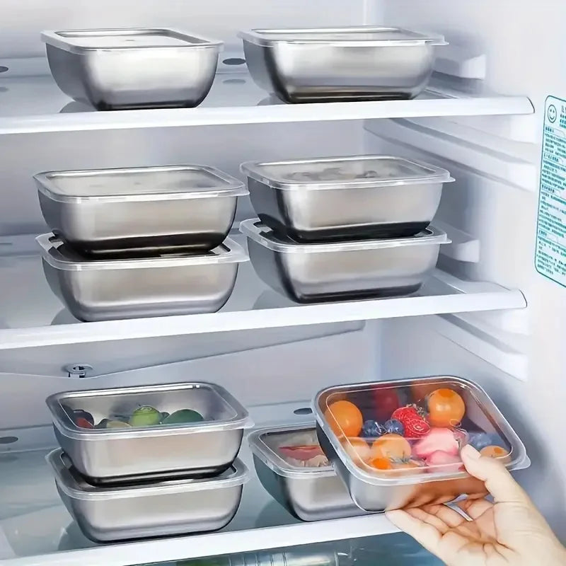Stainless Steel Food Storage Stackable Meal Prep Containers