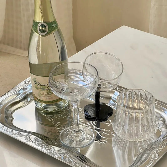 English-Style Vintage Stainless Steel Dining Tray