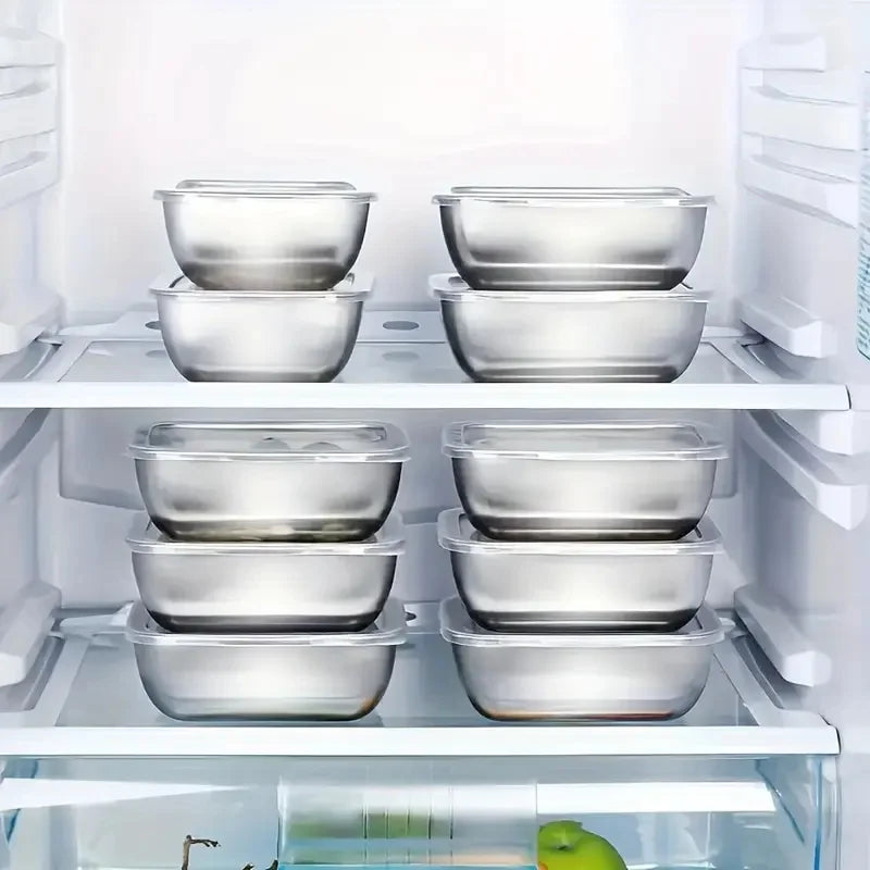 Stainless Steel Food Storage Stackable Meal Prep Containers